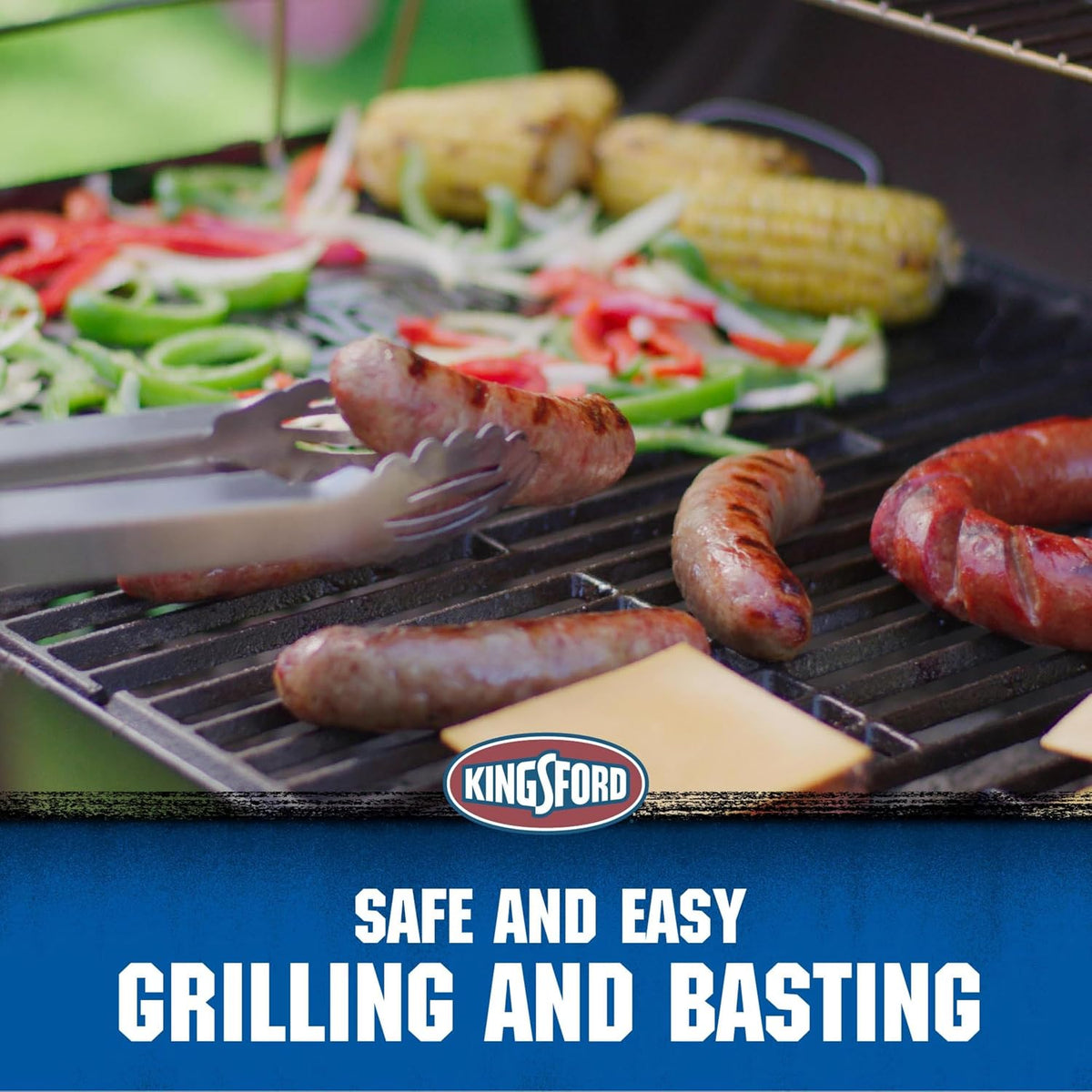 Kingsford 3-Piece Rust-Resistant Stainless Steel BBQ Tool Set, 3 Count