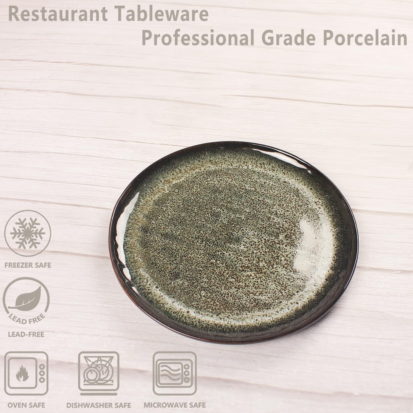 Porcelain Plate Set Large Serving Tray Set of 4, Reusable Serving Platters for Party Food, Cookie, Appetizer, Charcuterie, Snack, Dessert Display,Stackable Kitchen Dish 14.4 INCH