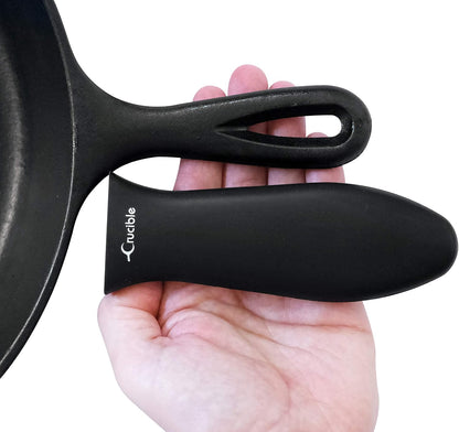 Silicone Hot Handle Holder + Assist Holder, Potholder (2-Pack Mix Red) for Cast Iron Skillets, Pans, Frying Pans & Griddles, Metal and Aluminum Cookware Handles - Sleeve Grip, Handle Cover