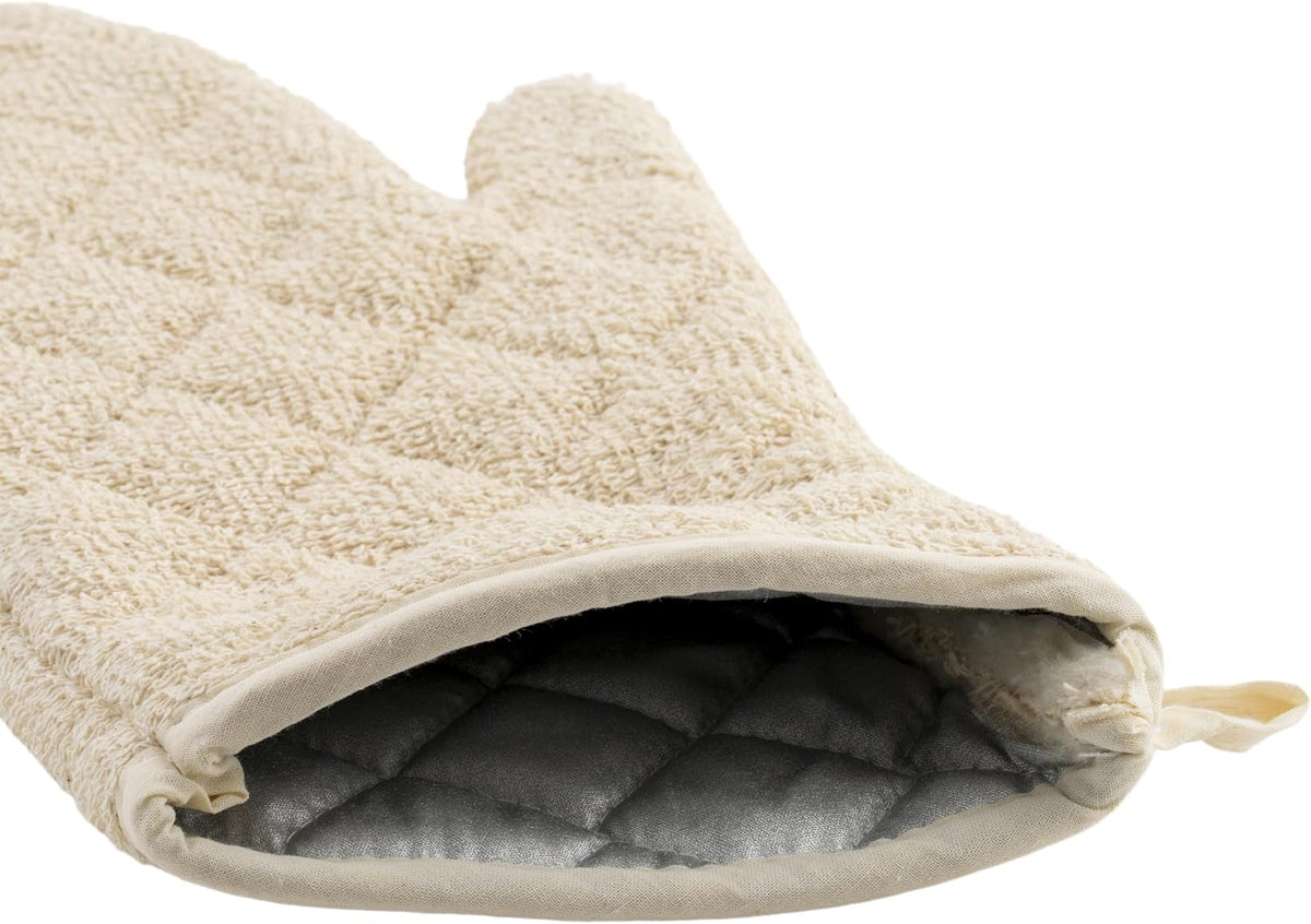 Winco Terry Oven Mitt, 13-Inch, Tan