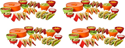 IMUSA 12pc Taco Fiesta Set, Red/Orange/Green