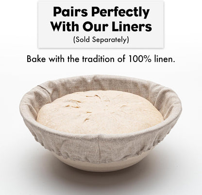 Brod & Taylor Banneton Boule 8.5” Proofing Basket for Sourdough & Artisan Bread Baking – Stackable, Made From Bamboo & Sugarcane Pulp (1-Pack)