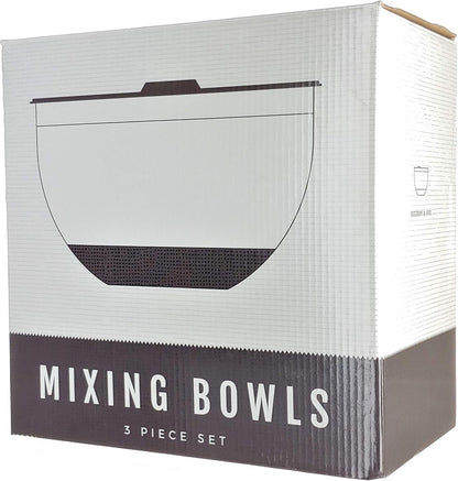 Stainless Steel Mixing Bowls with Lids and Non Slip Bases (Set of 5, Black)