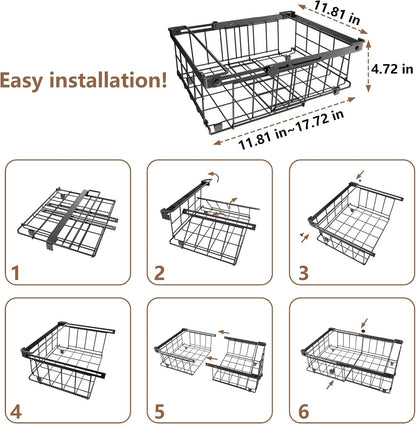 Freezer Organizer Bins, 6-Pack for Chest Freezers | Stackable & Expandable Storage Container with Handles | White Foldable Baskets for 10-20 Cu. Ft. | for Sorting Frozen Meats