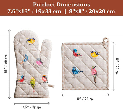 Maison d' Hermine Pot Holders 100% Cotton Potholders (8" x 8") - Colors B