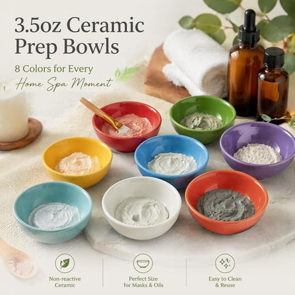 ZENFUN Set of 8 Ceramic Pinch Bowls Set, 3.5 Oz Porcelain Round Sauce Dipping Dishes, Mini Terracotta Dessert Bowls, Condiments Bowls in Bulk for Kitchen, Cooking Prep, Parties, Decor, Sushi