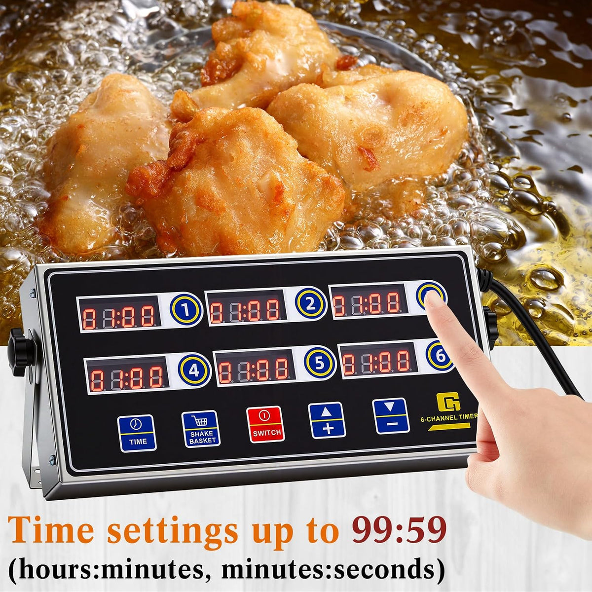 Relaxweex Commercial Digital Kitchen Timer for Cooking, 8 Channel
