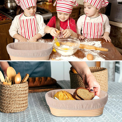 Ziliny 6 Pcs Banneton Bread Proofing Baskets for Sourdough,9 Inch,Round