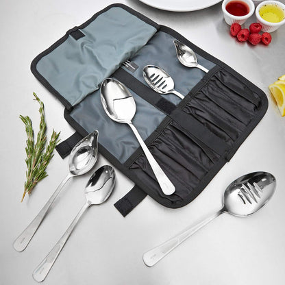 Mercer Culinary 8 Piece Plating Set, Matte Black