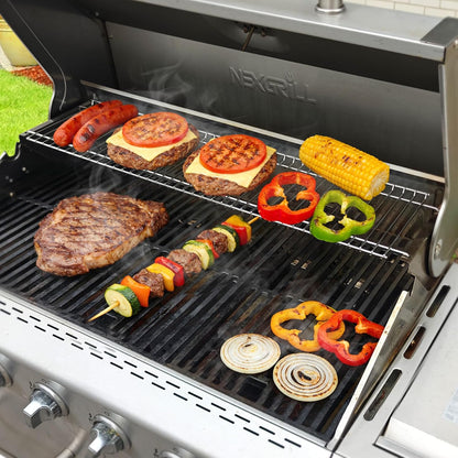 Utheer 2-Pack Griddle Warming Rack for Blackstone 28" Griddles, Stainless Steel Flat Top Grill Accessories | Reversible Rack Adds Prep Space, Foldable Clip-On Design Expands Cooking & Holding Area