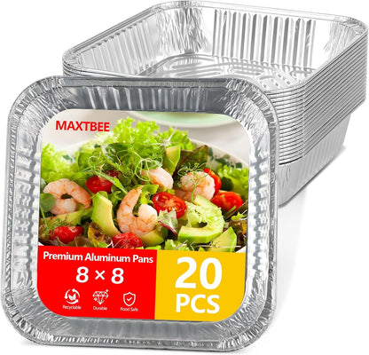 9x13 Aluminum Foil Pans with Lid, 10 Pack Disposable Trays Half Size Heavy Duty Tin Pans Deep Food Containers For Cooking, Meal Prep, Baking, Roasting, Chafing, Heating or Steam Table