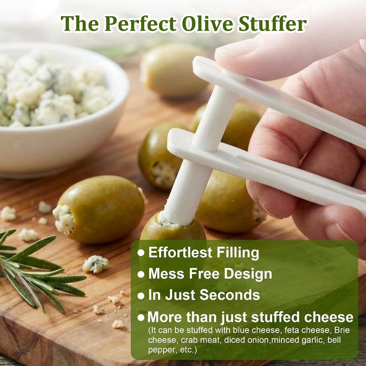 Olive Stuffer, Blue Cheese Olive Stuffer Tool