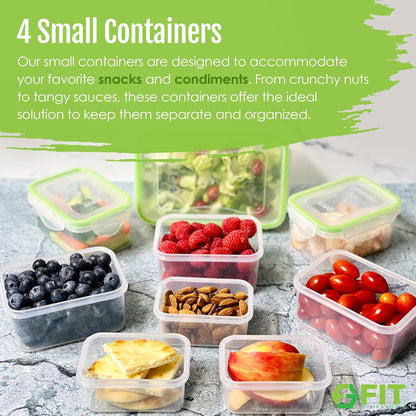 Bento Box for Kids and Adults - Reusable Lunch Box Meal Prep Containers - 3 Compartment Snack Box Container with Airtight Lid - Dishwasher, Freezer, Microwave Safe Food Snack Storage (39 oz, 7 Pack)