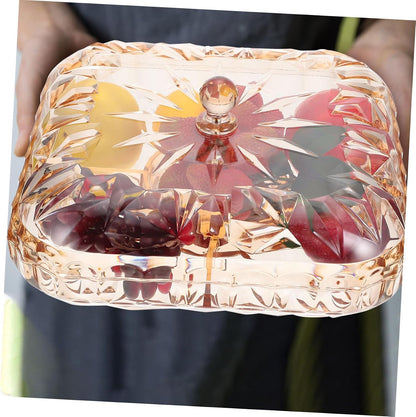 Sturdy Relish Tray with Lid Perfect for Dry Fruit Snacks Candy European Style Snack Box Dried Fruit Desktop Box