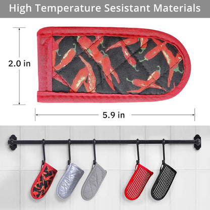 Cast Iron Skillet Handle Covers,Pot Handle Covers Heat Resistant,Pot Holders for Kitchen Heat Resistant,Machine Washable Handle Mitts 2 PCS(Striped)