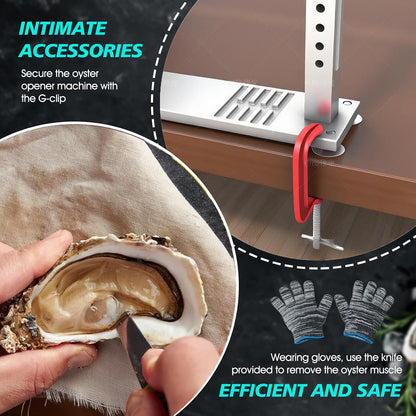 BIUWING Oyster Shucker Machine, Clam Opener Tool Set (Upgraded)