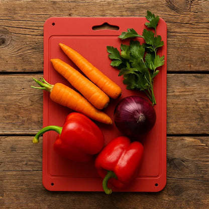 Silicone Kitchen Cutting Board with Handle – 16.8"x10.2" Foldable, Flexible, Large Chopping Mat, Heat Resistant Hot Pad, Non-Slip, Dishwasher Safe, Food Prep Board for Camping, Travel, Made in Korea