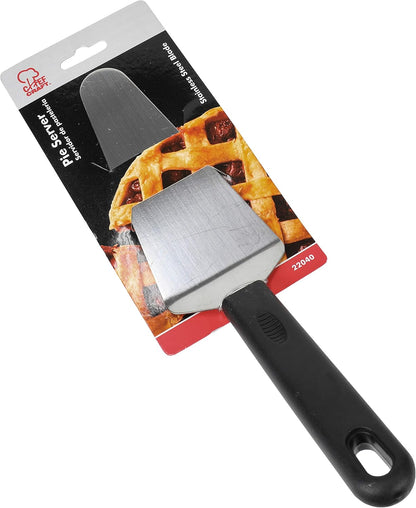 Chef Craft Select Pie Server, 9.5 inches in length, Stainless Steel/Black