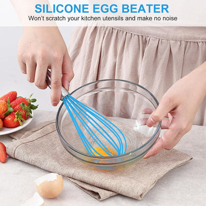 NileHome 3-Pack Stainless Steel Whisk Set, Kitchen Utensils for Cooking