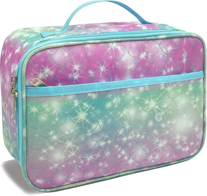 Kulle Space Lunch Box for Kids, Insulated Lunch Bag for Boys, Large Capacity Thermal Tote for School, Office, Daycare - Rocket Design, Washable & Leakproof