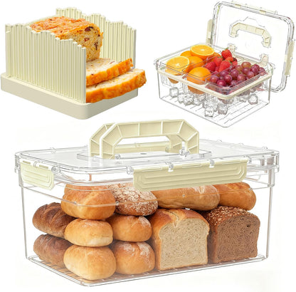 Sorgion Ice Chilled Condiment Caddy with Portable Handle, 5 Compartment Serving Tray with Built-in Bread Slicer and Ice Chamber, Clear Garnish Tray for Bar, Taco Party, BBQ, Picnic & Fruit Pink