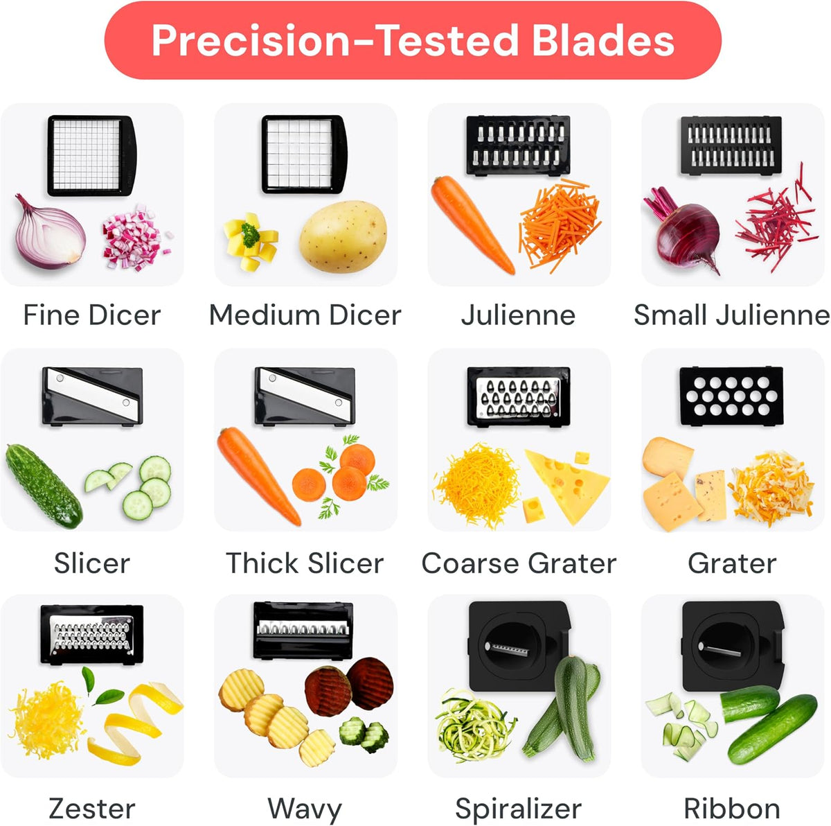 Fullstar Pro Core Vegetable Chopper & Mandoline Slicer, 6-in-1 Kitchen Tool