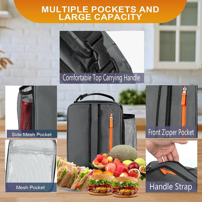Lunch Box Insulated Lunch bag for Men Teen Kids Boys Adult Portable Stylish Small Lunchbox Special Design for Working Office school Picnic