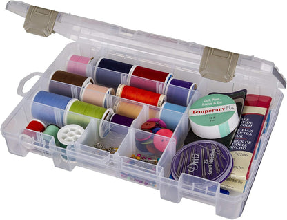 ArtBin Large Solutions Box Clear Art & Craft Organizer with Dividers - Plastic Storage Case for Convenient and Versatile Storage - Ideal for Various Craft Supplies