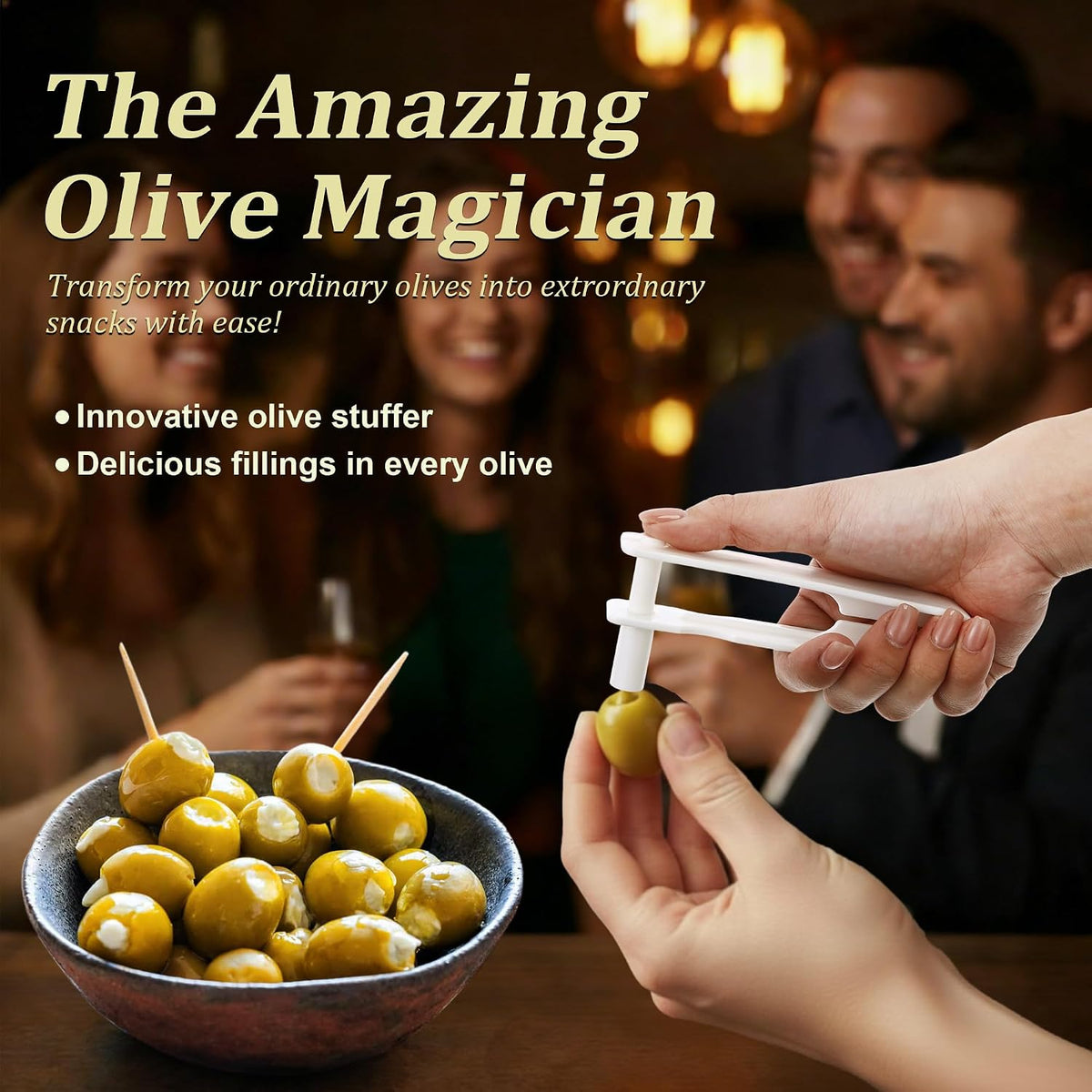 Olive Stuffer, Blue Cheese Olive Stuffer Tool