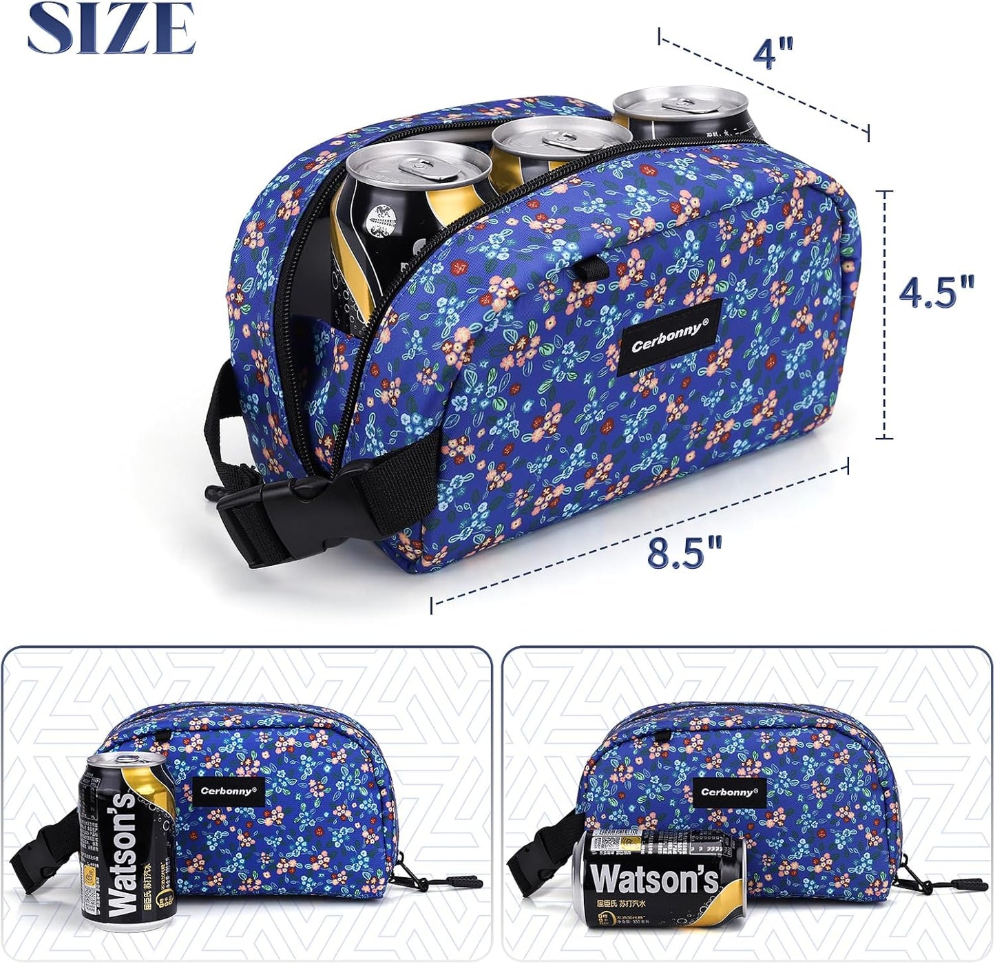 Cerbonny Freezable Cooler Bag for Work/School Travel - Mini Insulated Bag Fit For Yogurt
