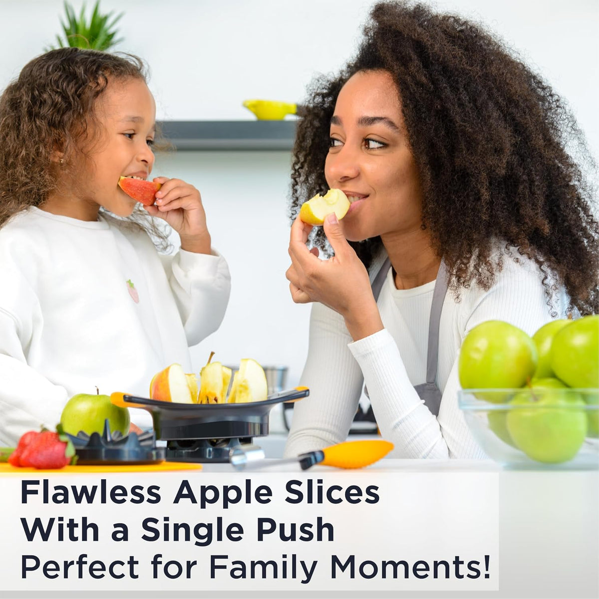Deiss LUX 4.25 Inch Apple Slicer and Corer with Cutting Base, Stainless Steel 8-Slice Apple Cutter, Dishwasher Safe Apple Cutter Slicer, Large Apple Slicer - Perfect for Apple Slices & Sliced Apples