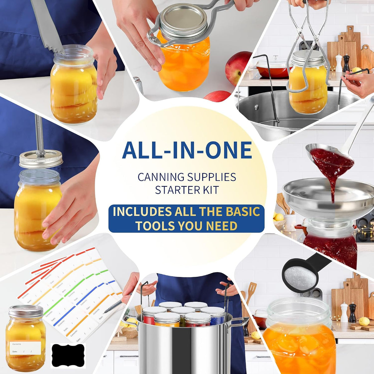 Canning Supplies Starter Kit,Canning Kit Set for Beginners