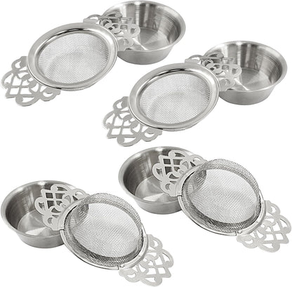 2 Pack Tea Strainers, Stainless Steel, Sliver