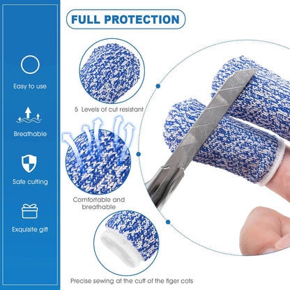 10pcs Finger Protector for Cutting Stainless Steel Crinkle Cutter