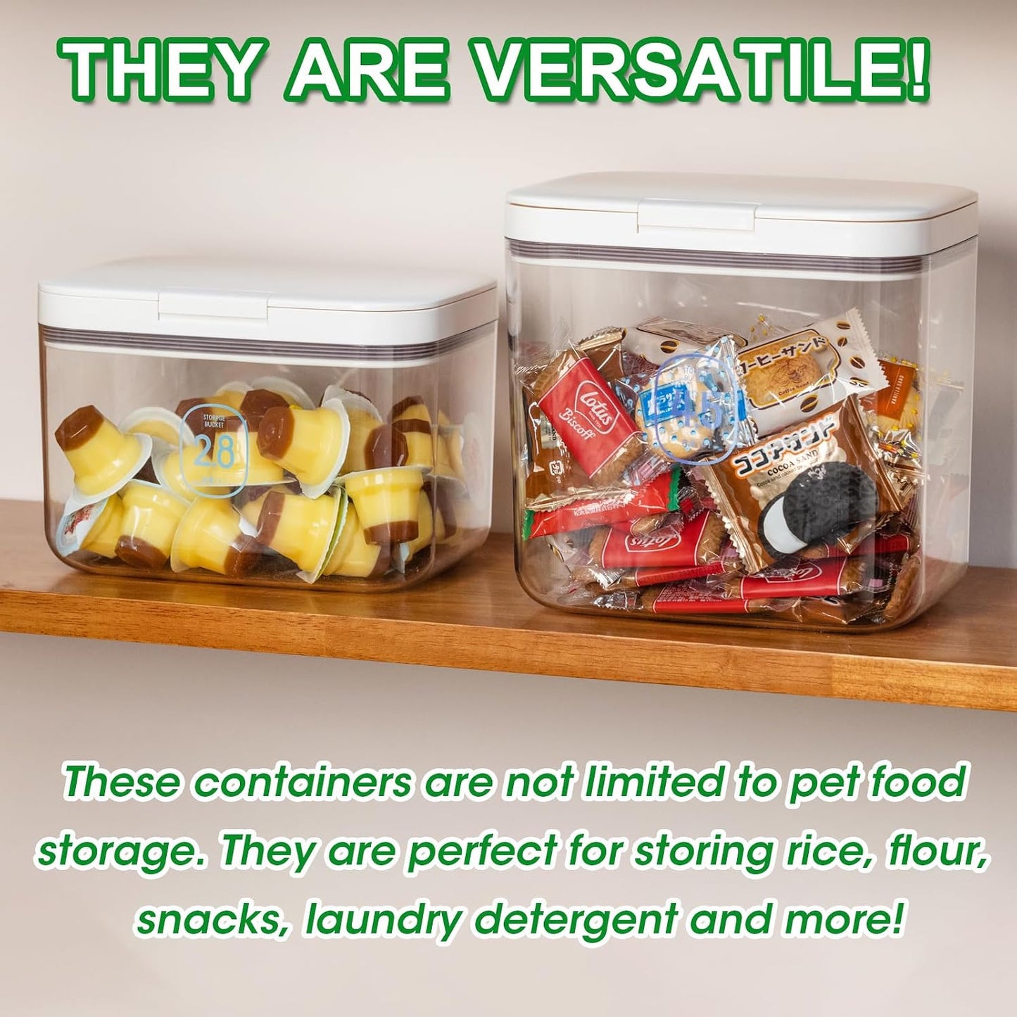 TBMax Dog Cat Food Storage Container 12Lbs with Airtight Flip-up Lid, Large Pet Food Dog Treat Container with Scoop, Airtight Food Storage Bin for Kitchen Organization