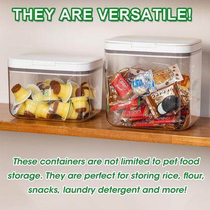 TBMax Dog Cat Food Storage Container 12Lbs with Airtight Flip-up Lid, Large Pet Food Dog Treat Container with Scoop, Airtight Food Storage Bin for Kitchen Organization