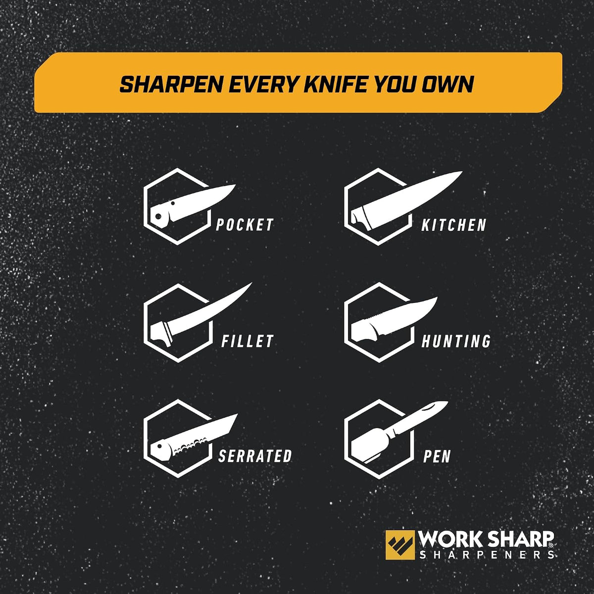 Work Sharp Professional Precision Adjust Knife Sharpener Kit - Complete Sharpening System for Kitchen, Pocket & Hunting Knives - Premium Angle-Guided Sharpening