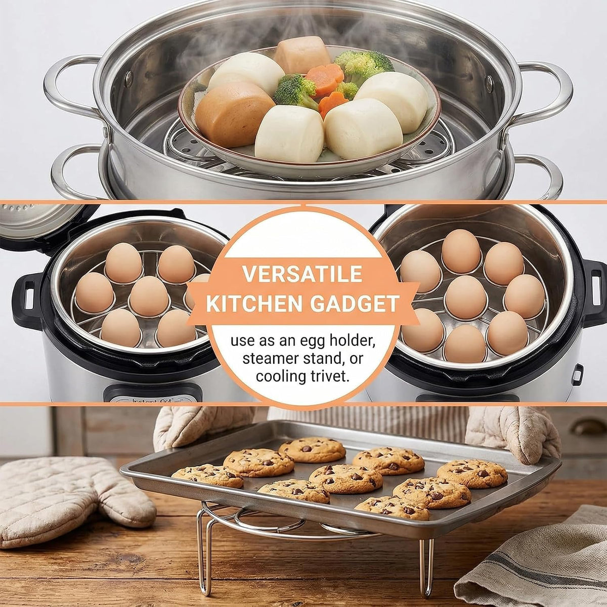 Egg Steamer Rack And Egg Piercer