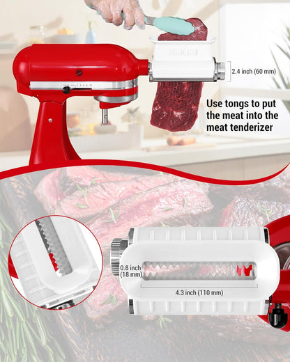 Meat Tenderizer Attachment for KitchenAid Mixer, 3 Thickness Settings