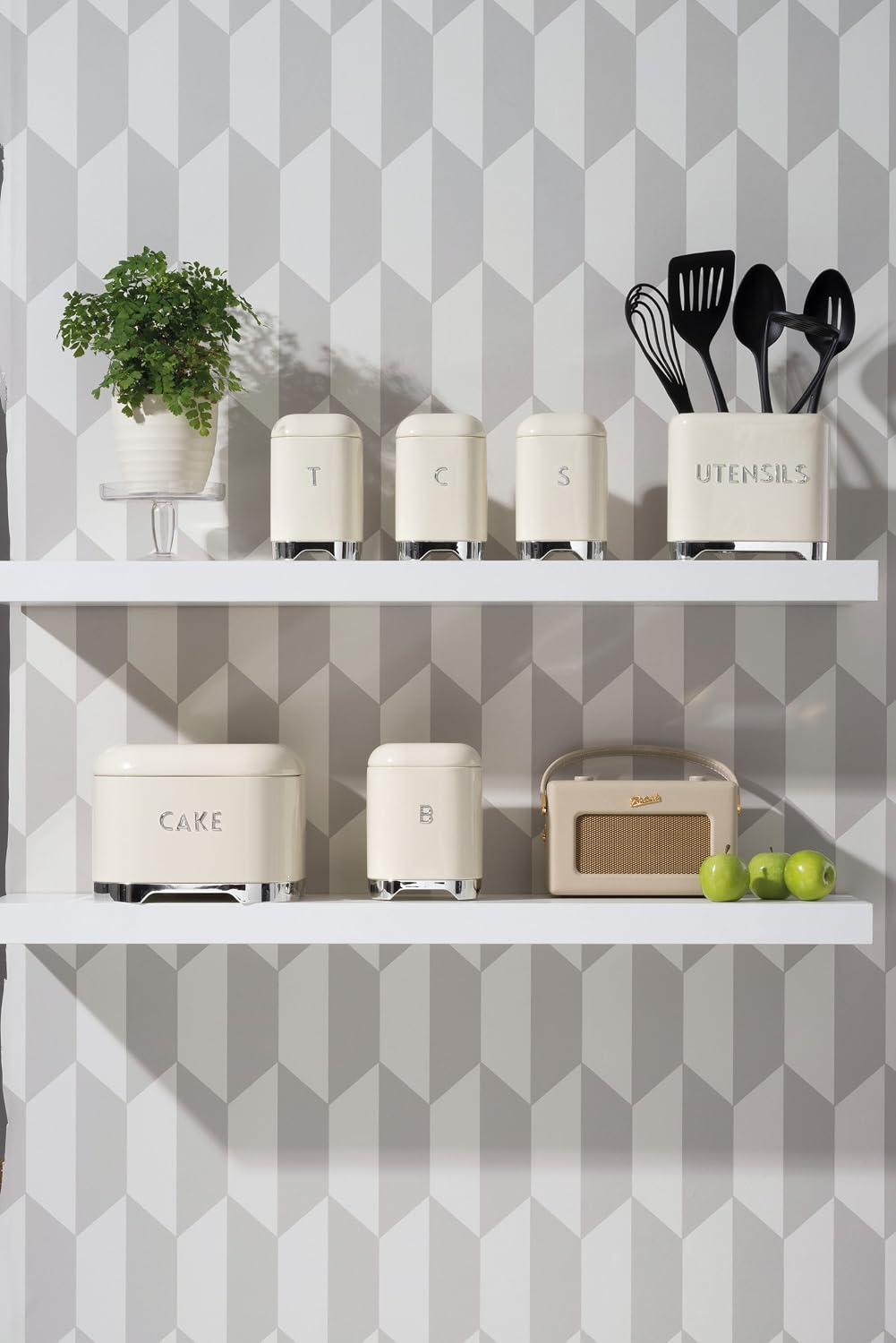 Kitchen Craft Storage Container, One Size, Cream