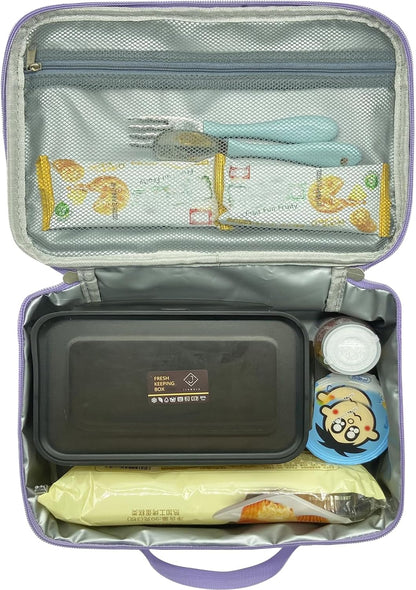 Kulle Space Lunch Box for Kids, Insulated Lunch Bag for Boys, Large Capacity Thermal Tote for School, Office, Daycare - Rocket Design, Washable & Leakproof