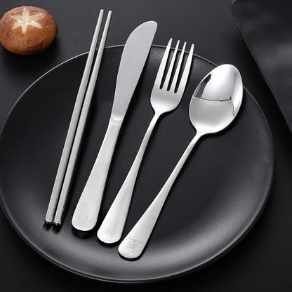 Boulder Bee | Travel Utensils Set | Reusable Camping Cutlery Set | Stainless Steel Flatware Set | Portable Silverware Set with Case | Includes Knife/Fork/Spoon/Straw/Cleaning Cloth/Case (Purple)