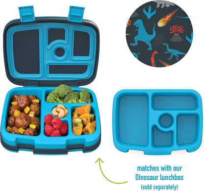 Bentgo® Kids Prints Tray with Transparent Cover - Reusable, BPA-Free, 5-Compartment Meal Prep Container with Built-In Portion Control for Healthy Meals At Home & On the Go (Mermaids in the Sea)