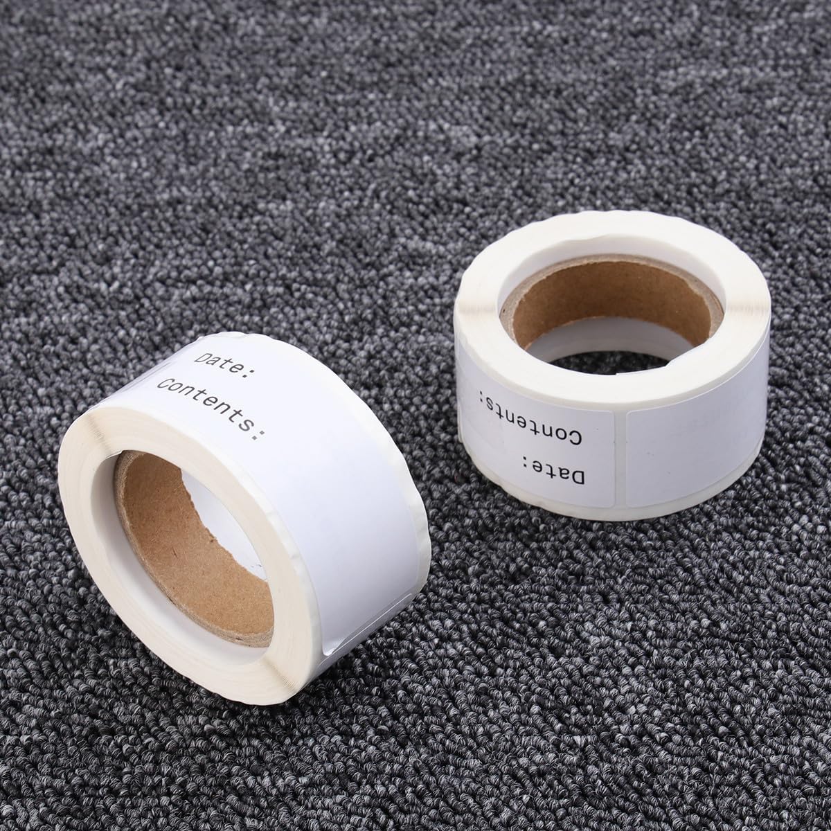 STOBAZA 2 Rolls English Record Date Stickers for Kitchen Food Labeling Natural Paper Material Stick DIY Index Labels for Smooth Surfaces Removable and Date Markers for Jars and Containers