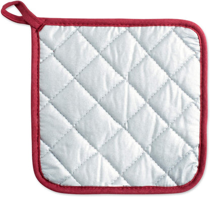 DII Basic Terry Collection Quilted 100% Cotton, Pan Handle, Nautical Blue