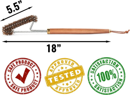Grillaholics Grill Brush for Outdoor Grill - Safe Bristle Free BBQ Brush with Built-in Scraper – The Perfect Grilling Accessory for Cleaner Grilling