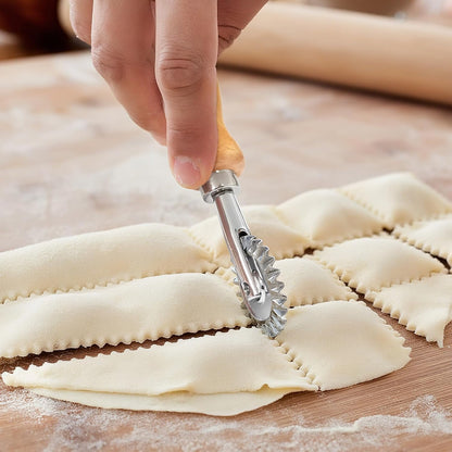 BlingKingdom 1.5" Fluted Pastry Wheel Cutter, Pasta Cutter for Baking