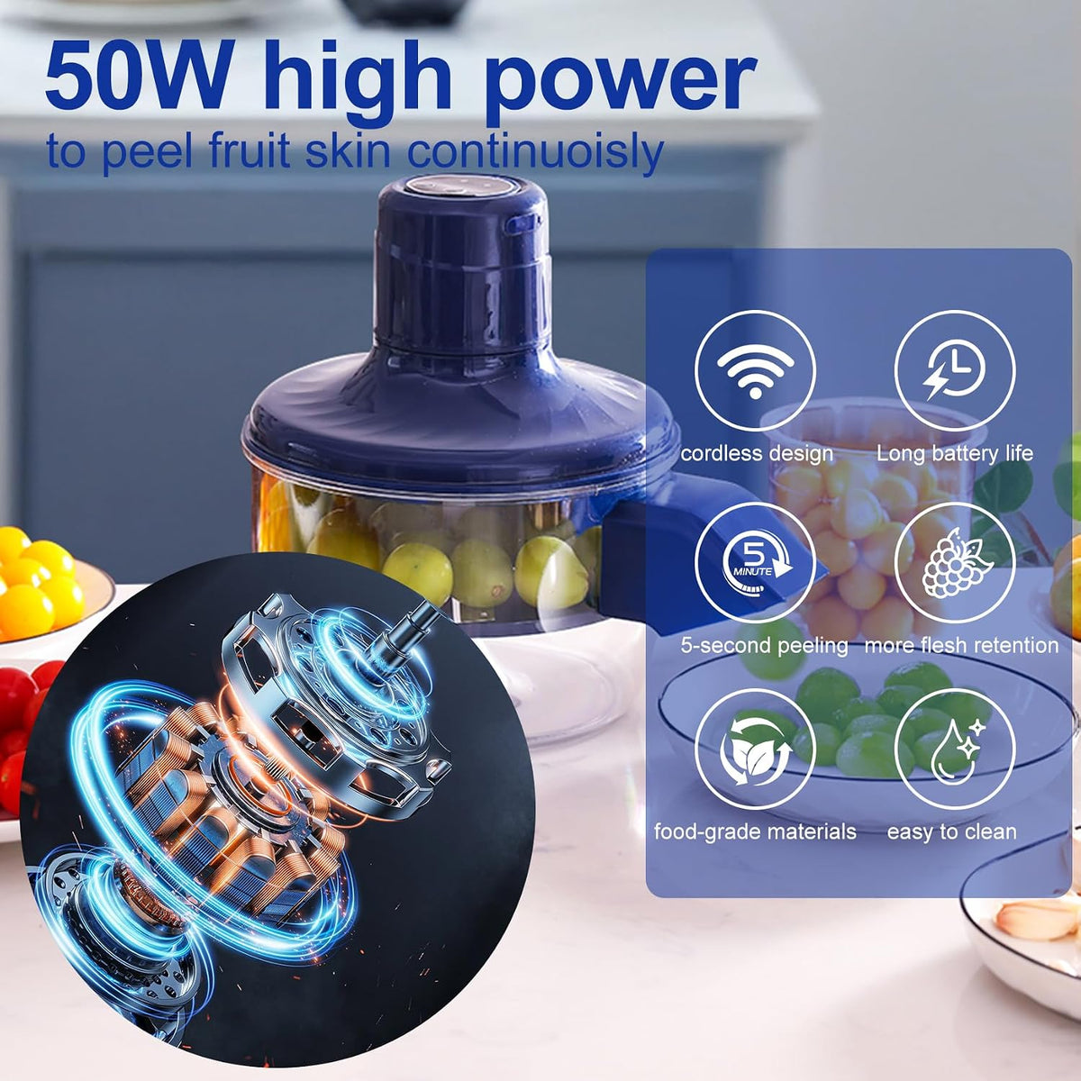 Electric Potato Peeler Automatic Electric Peeler Fruit Vegetable Peeler