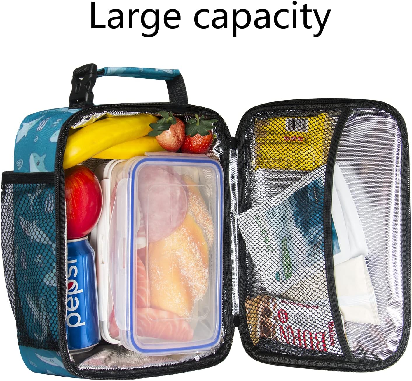 Hap Tim Kids Lunch Box for Girls Boys, Reusable Lunch Bag for Kids, Spacious Lunchbox, Insulated Lunchbag, Purple Unicorn(18654-PP)