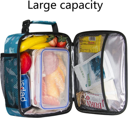Hap Tim Kids Lunch Box for Girls Boys, Reusable Lunch Bag for Kids, Spacious Lunchbox, Insulated Lunchbag, Purple Unicorn(18654-PP)